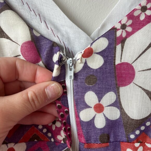 Vintage 70s COCO California Floral Maxi Dress Psychedelic Print - Picture 6 of 8